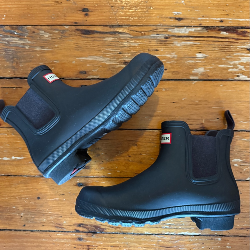 Hunter Brown Chelsea Rain Boots